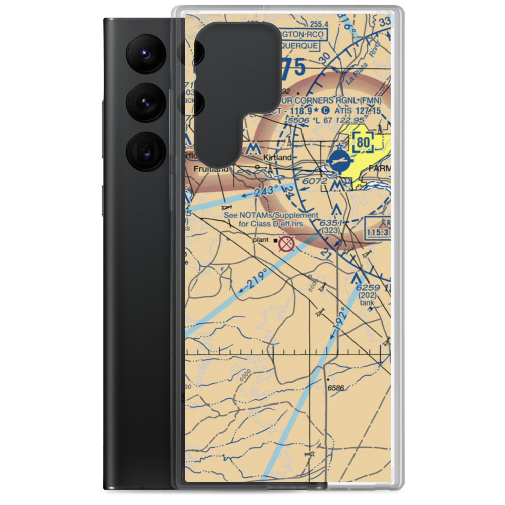 Davenport Airport (NM39) VFR Sectional Samsung Case Samsung Galaxy S22 Ultra model shown