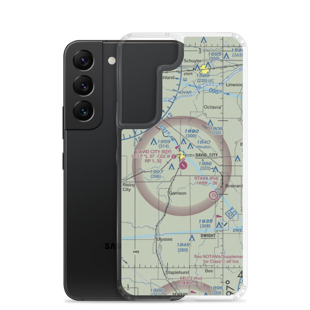 David City Municipal Airport (93Y) VFR Sectional Samsung Case Samsung Galaxy S22 model shown