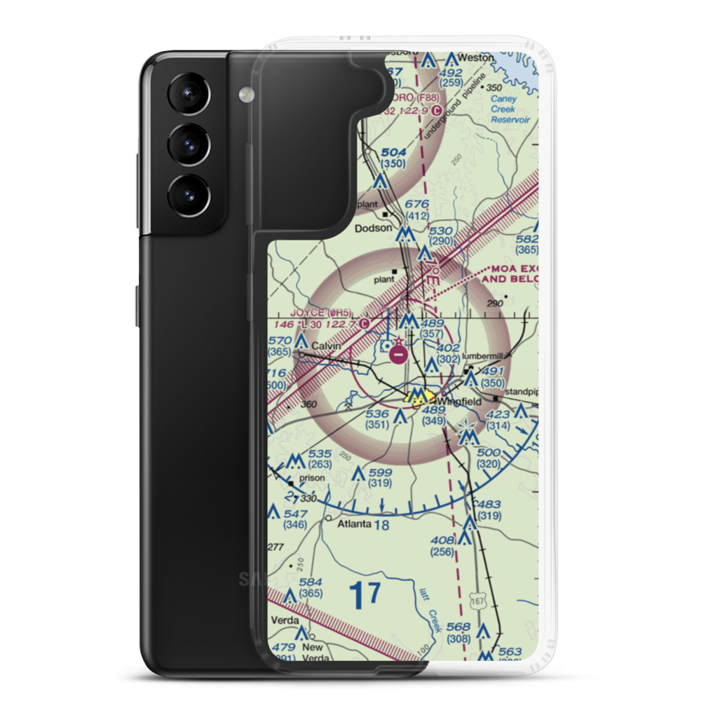 David G Joyce Airport (0R5) VFR Sectional Samsung Case Samsung Galaxy S21 Plus model shown