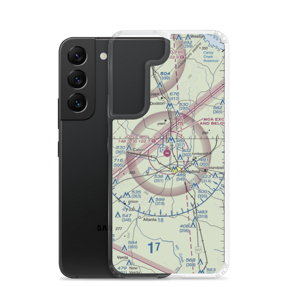 David G Joyce Airport (0R5) VFR Sectional Samsung Case Samsung Galaxy S22 model shown