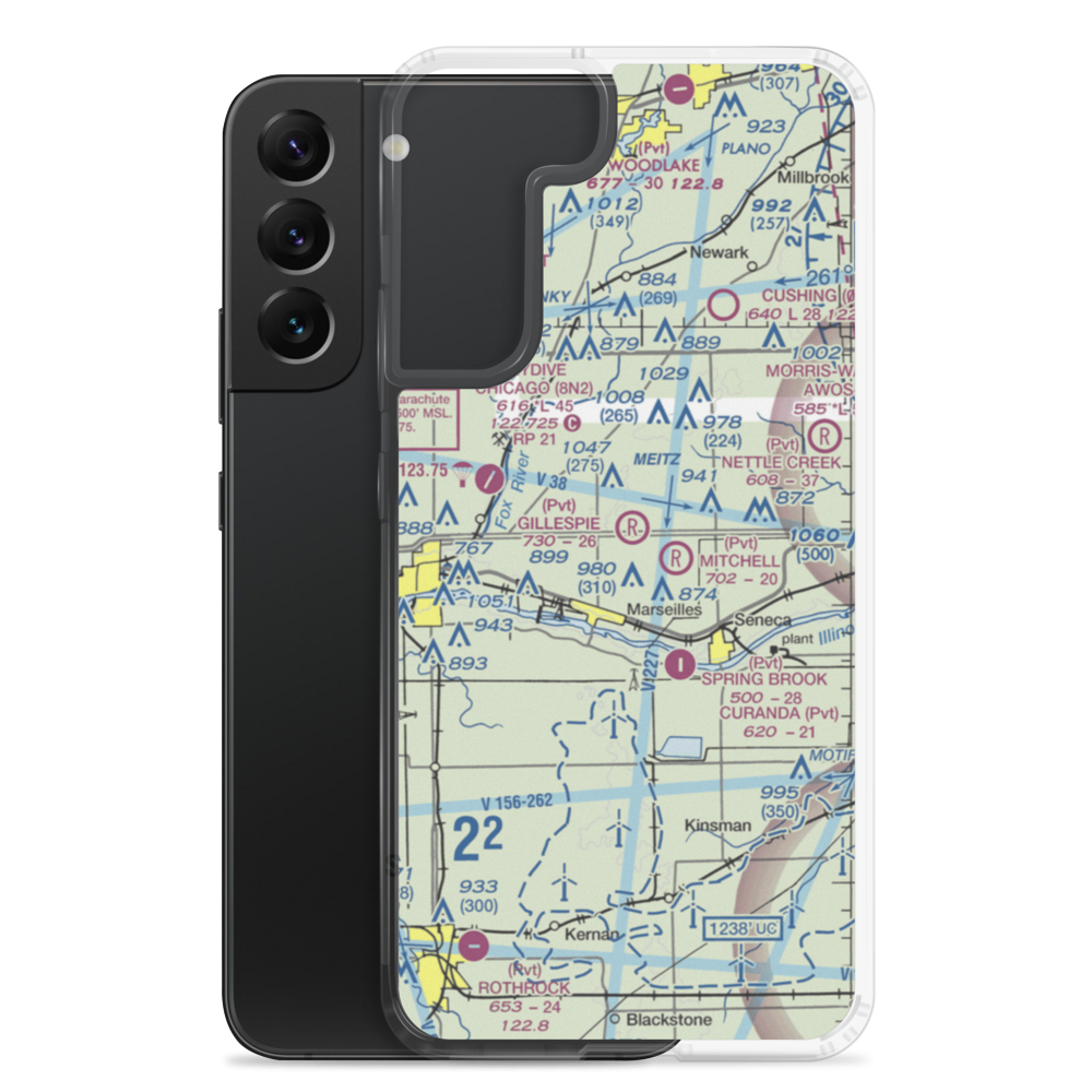 David Gillespie Airport (69IL) VFR Sectional Samsung Case Samsung Galaxy S22 Plus model shown
