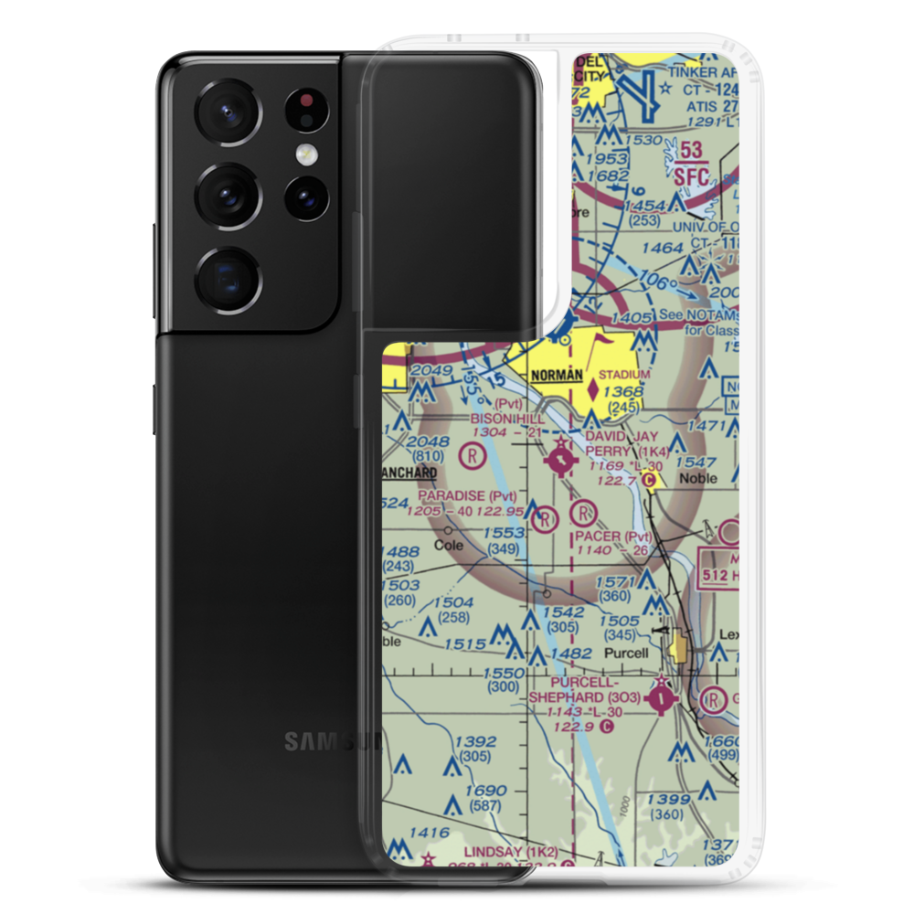 David Jay Perry Airport (1K4) VFR Sectional Samsung Case Samsung Galaxy S21 Ultra model shown