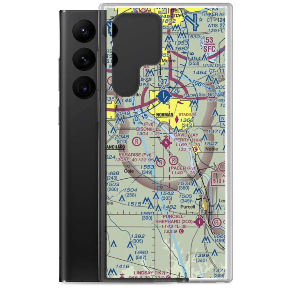 David Jay Perry Airport (1K4) VFR Sectional Samsung Case Samsung Galaxy S22 Ultra model shown