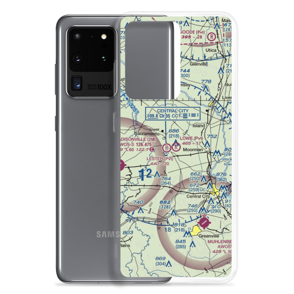 David Lowe Airport (80KY) VFR Sectional Samsung Case Samsung Galaxy S20 Ultra model shown