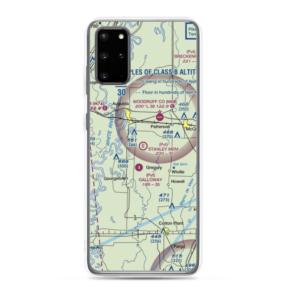 David Stanley Memorial Airport (36AR) VFR Sectional Samsung Case Samsung Galaxy S20 Plus model shown