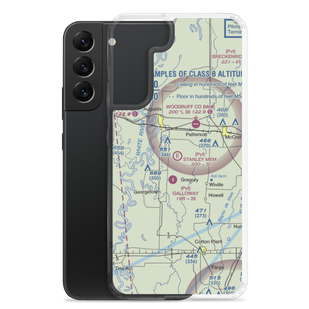David Stanley Memorial Airport (36AR) VFR Sectional Samsung Case Samsung Galaxy S22 Plus model shown