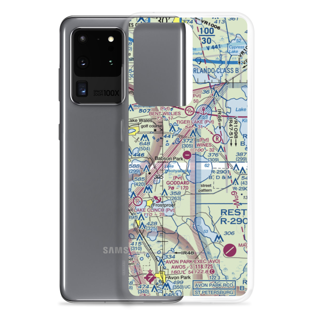 David Wine's Airstrip (62FL) VFR Sectional Samsung Case Samsung Galaxy S20 Ultra model shown