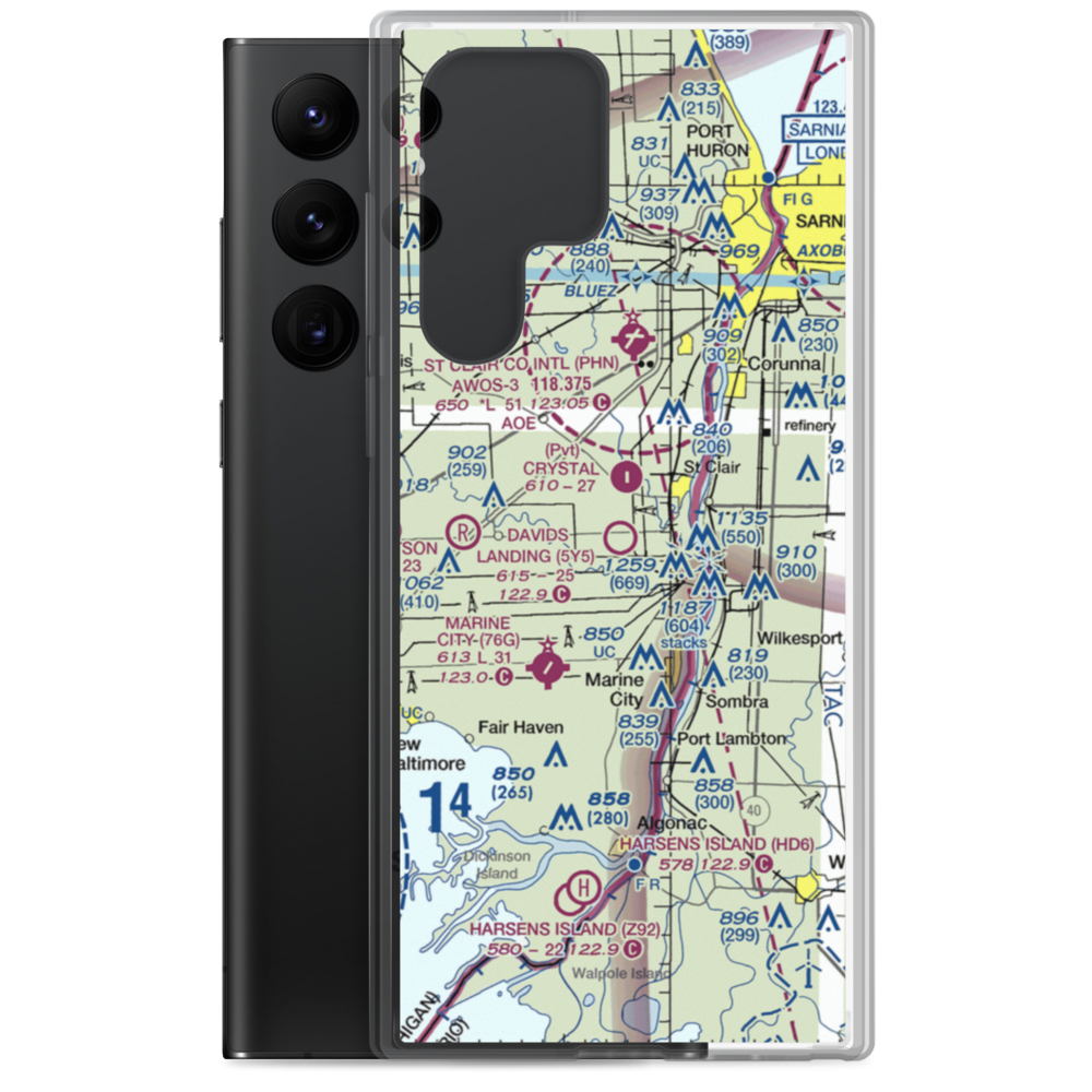 David's Landing Airport (5Y5) VFR Sectional Samsung Case Samsung Galaxy S22 Ultra model shown