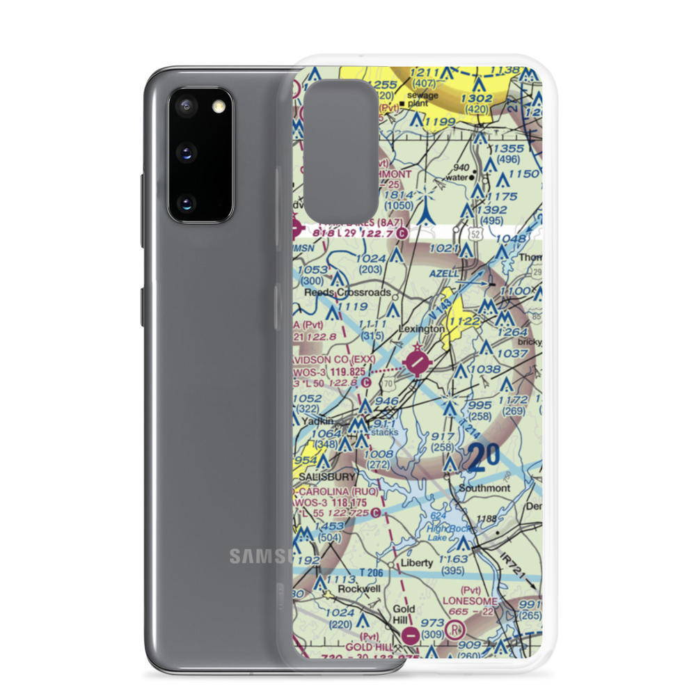Davidson County Airport (EXX) VFR Sectional Samsung Case Samsung Galaxy S20 model shown