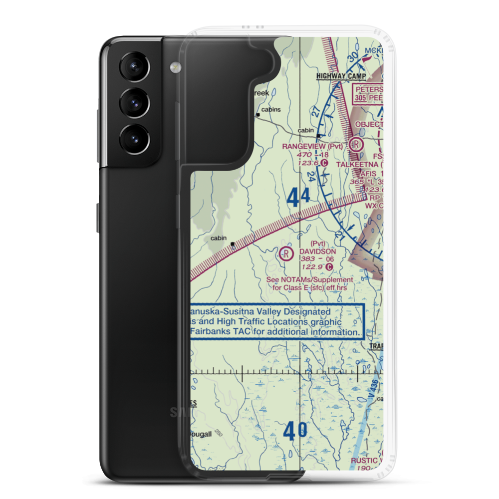 Davidson Strip Airport (45AA) VFR Sectional Samsung Case Samsung Galaxy S21 Plus model shown