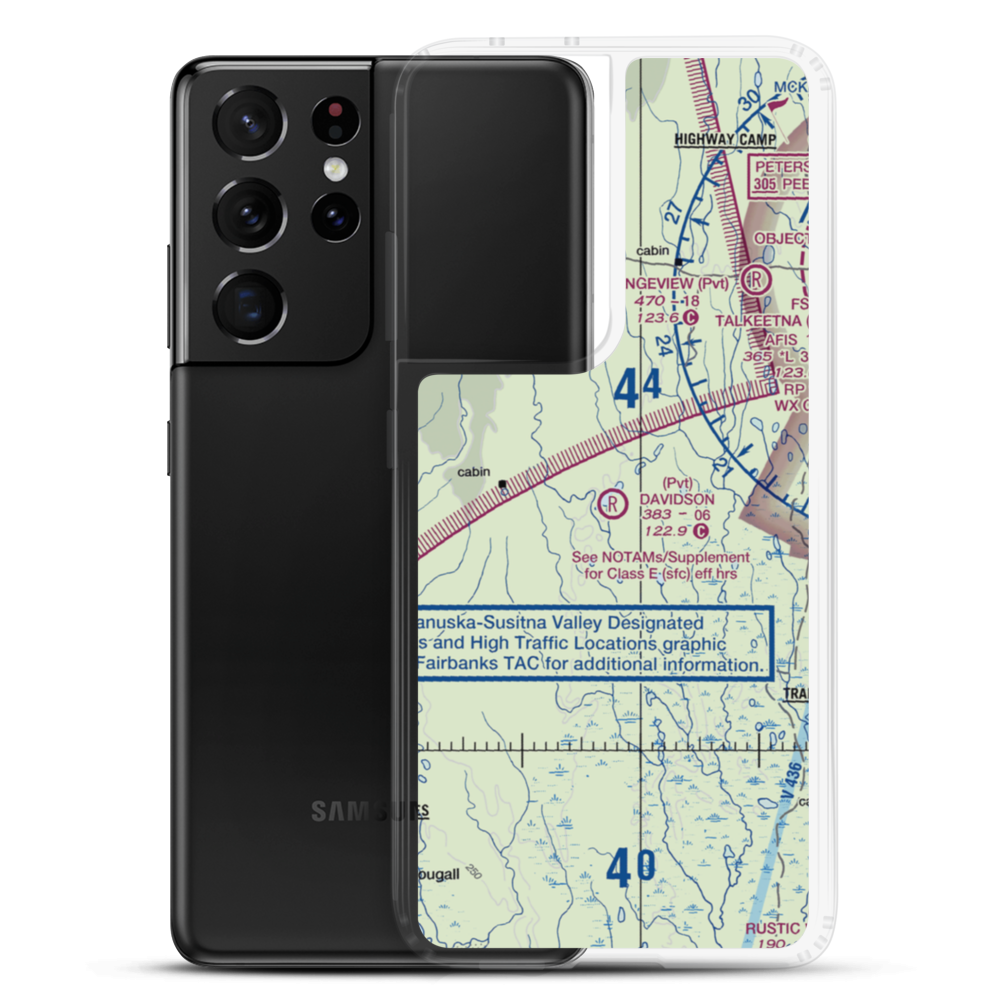 Davidson Strip Airport (45AA) VFR Sectional Samsung Case Samsung Galaxy S21 Ultra model shown