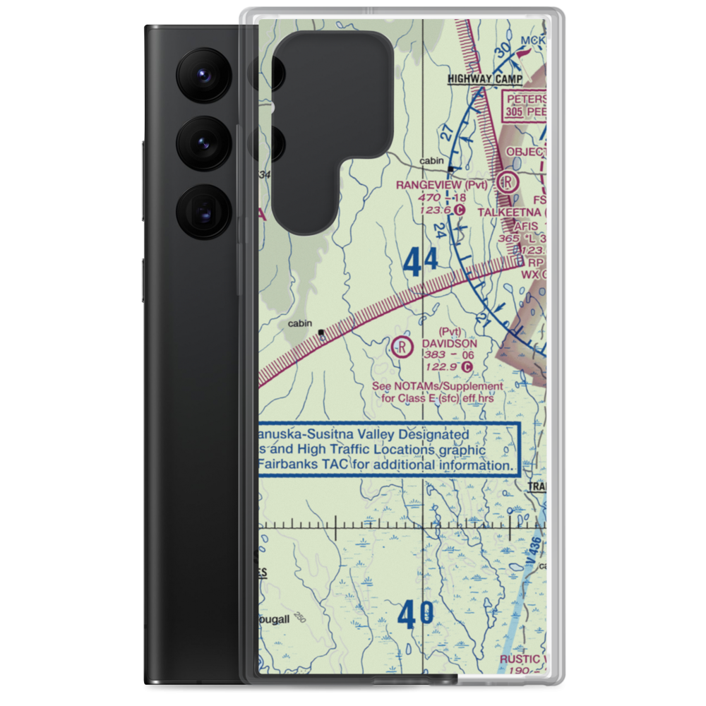 Davidson Strip Airport (45AA) VFR Sectional Samsung Case Samsung Galaxy S22 Ultra model shown