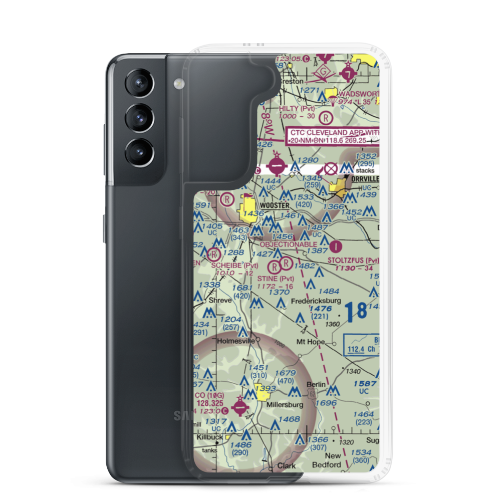 Davies Air Field (OI08) VFR Sectional Samsung Case Samsung Galaxy S21 model shown