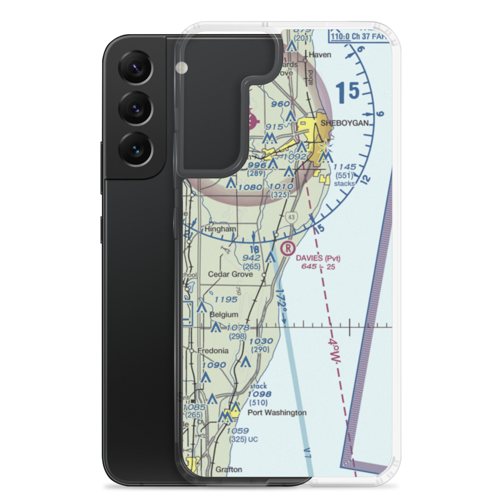Davies Airport (2WI8) VFR Sectional Samsung Case Samsung Galaxy S22 Plus model shown