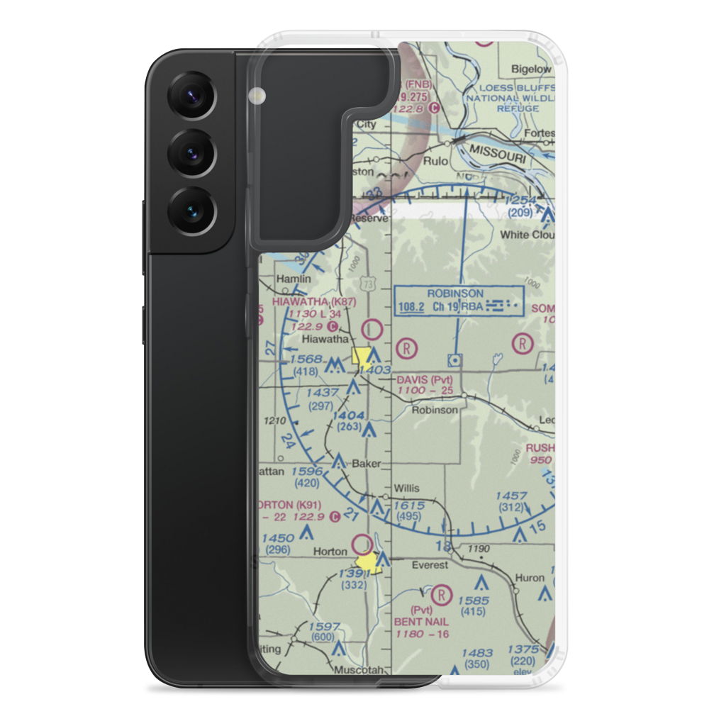 Davis Airfield (8KS3) VFR Sectional Samsung Case Samsung Galaxy S22 Plus model shown