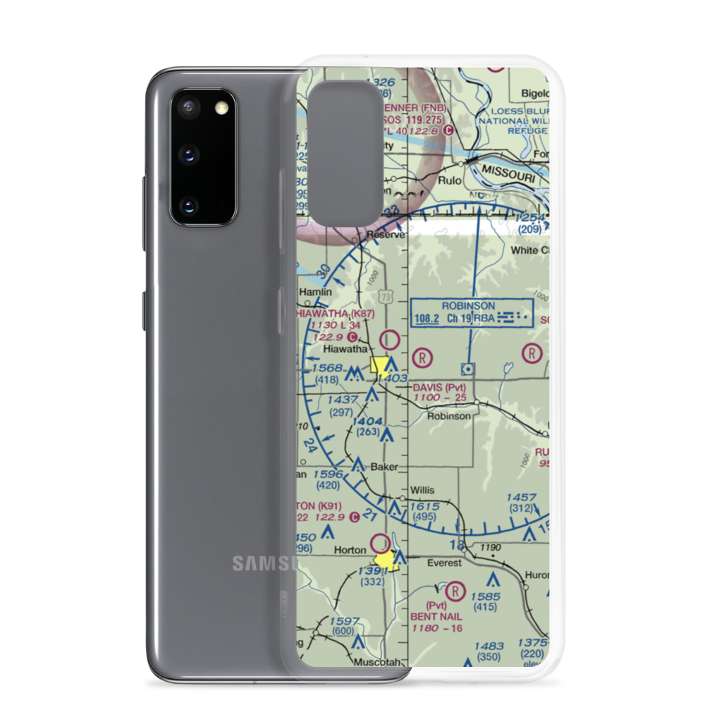 Davis Airfield (8KS3) VFR Sectional Samsung Case Samsung Galaxy S20 model shown