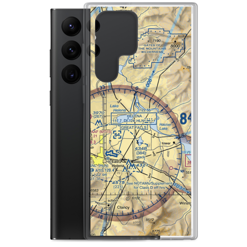 Davis Airport (1MT4) VFR Sectional Samsung Case Samsung Galaxy S22 Ultra model shown