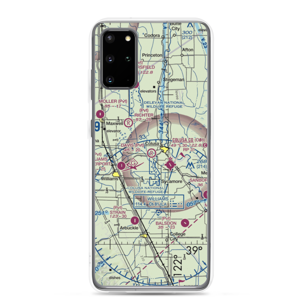 Davis Airport (67CL) VFR Sectional Samsung Case Samsung Galaxy S20 Plus model shown