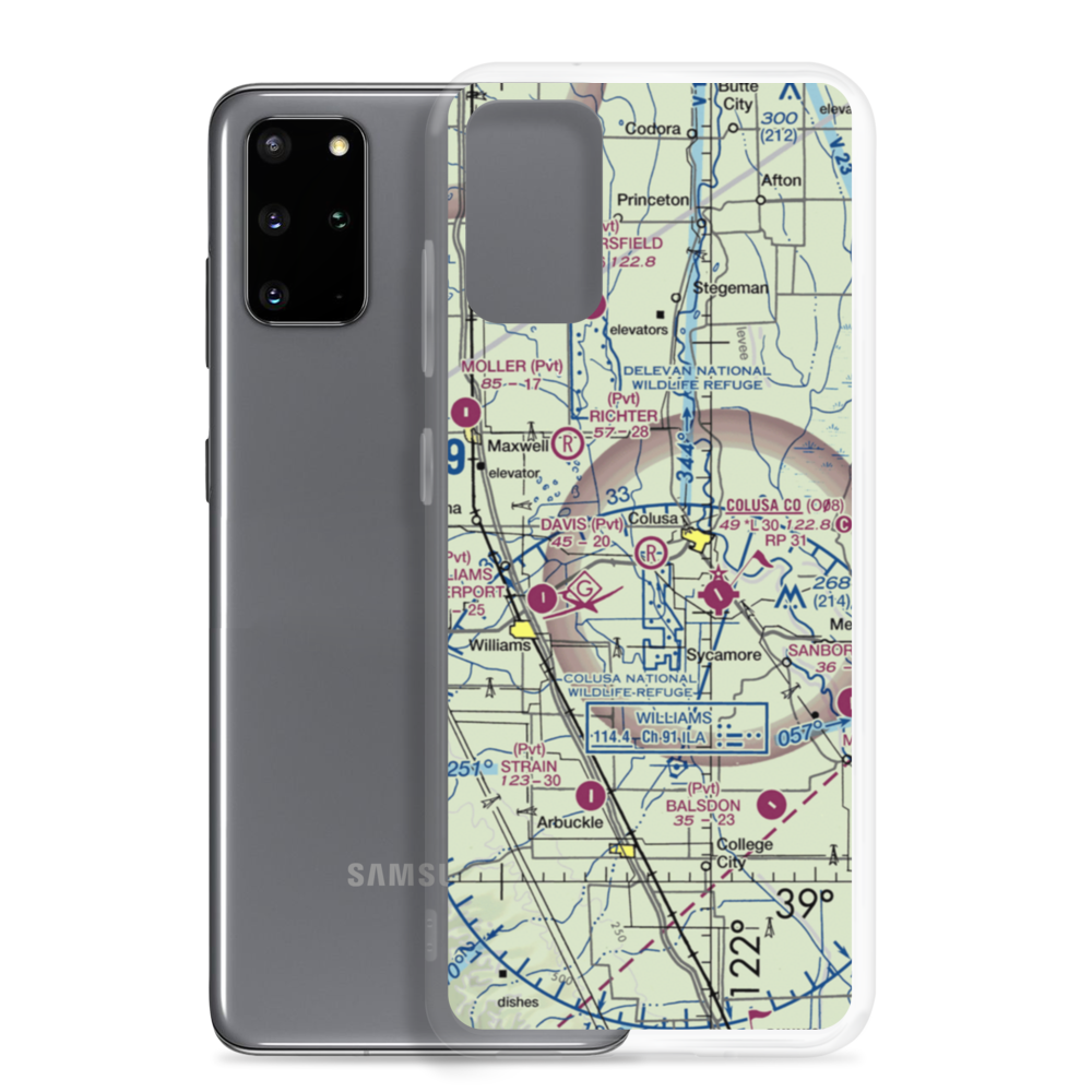 Davis Airport (67CL) VFR Sectional Samsung Case Samsung Galaxy S20 Plus model shown