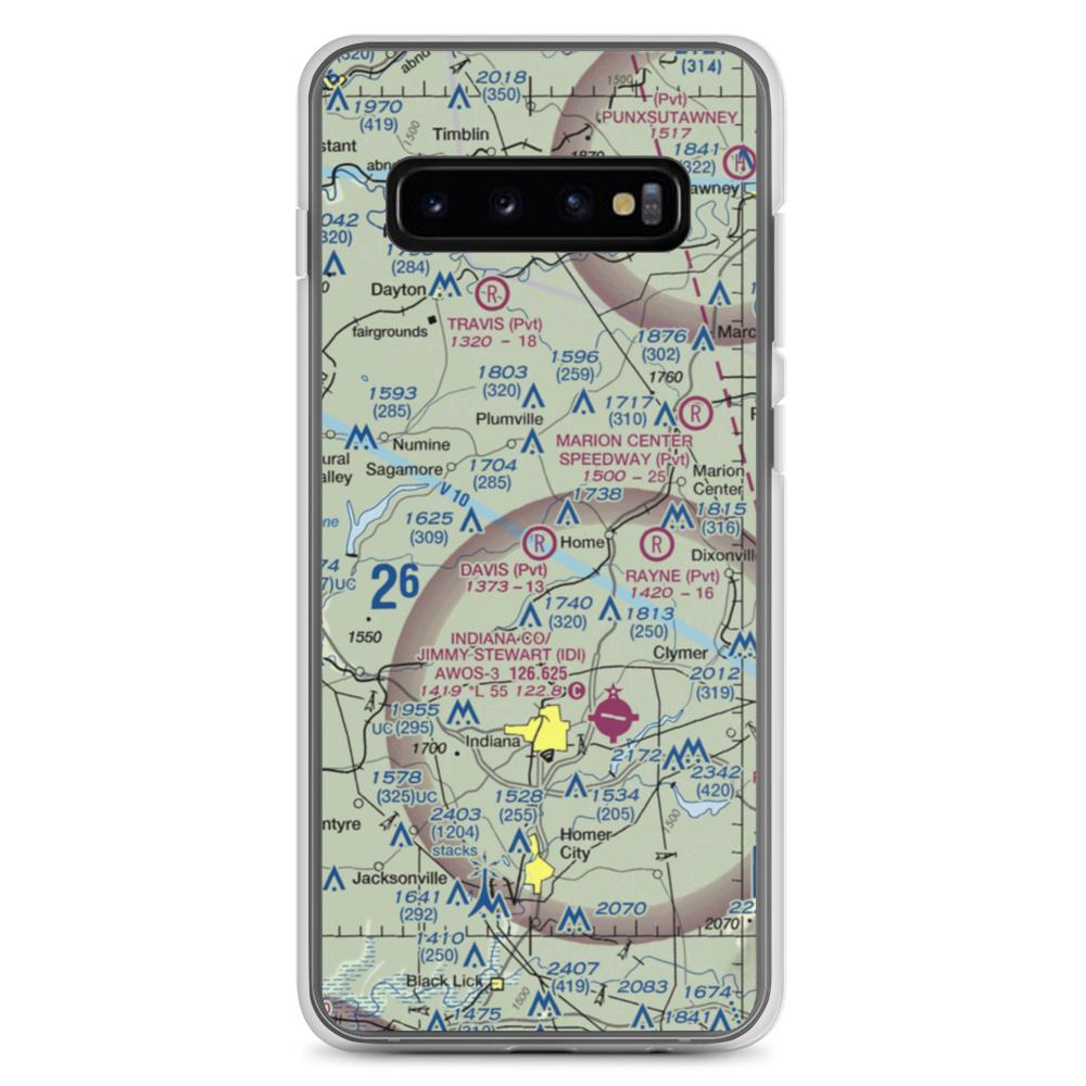 Davis Airport (PN08) VFR Sectional Samsung Case Samsung Galaxy S10+ model shown