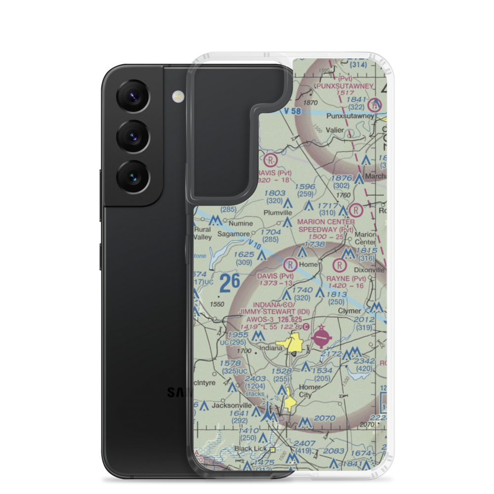 Davis Airport (PN08) VFR Sectional Samsung Case Samsung Galaxy S22 model shown