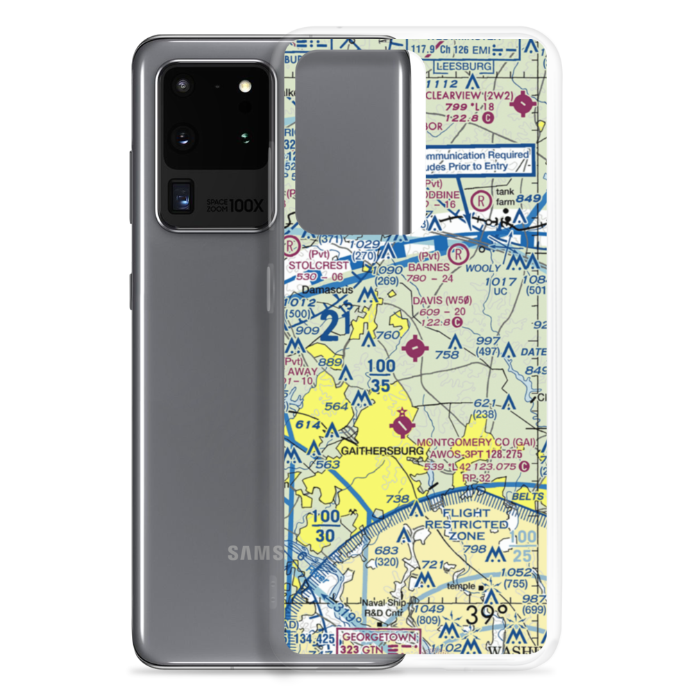 Davis Airstrip (W50) VFR Sectional Samsung Case Samsung Galaxy S20 Ultra model shown
