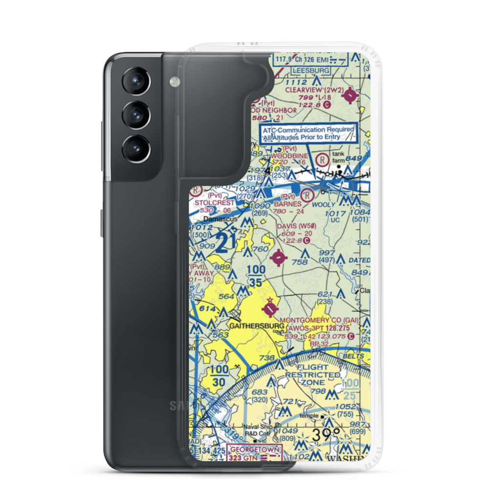 Davis Airstrip (W50) VFR Sectional Samsung Case Samsung Galaxy S21 model shown