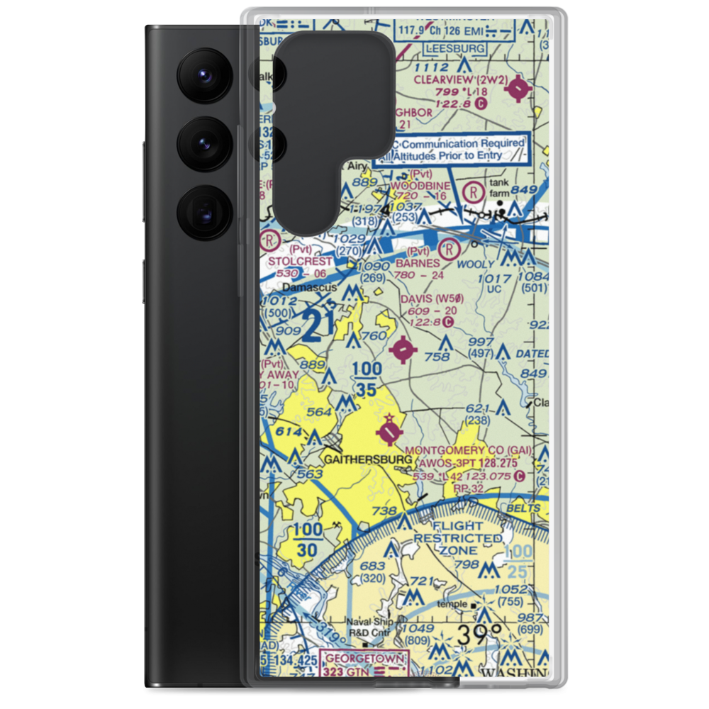 Davis Airstrip (W50) VFR Sectional Samsung Case Samsung Galaxy S22 Ultra model shown