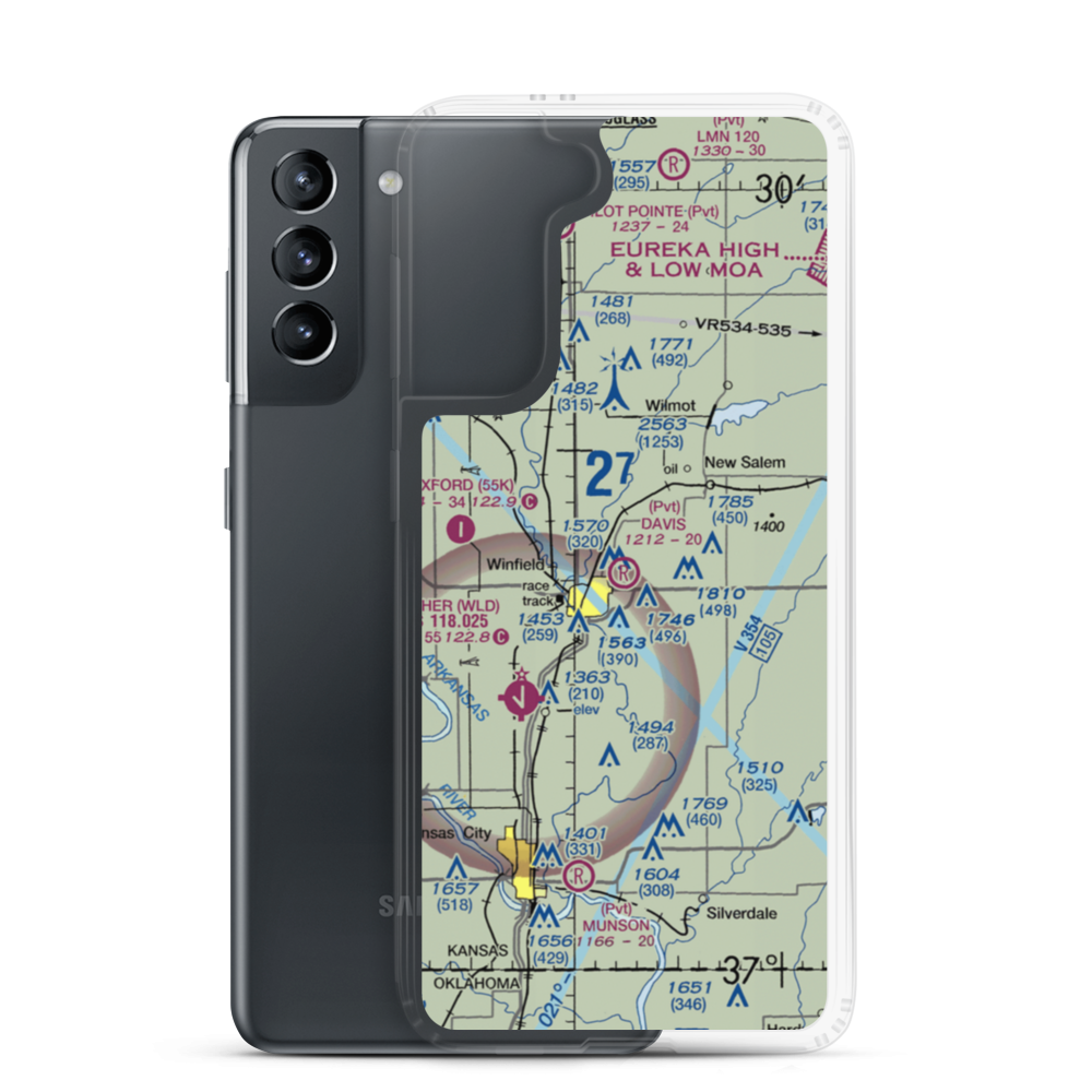 Davis Field (2KS4) VFR Sectional Samsung Case Samsung Galaxy S21 model shown