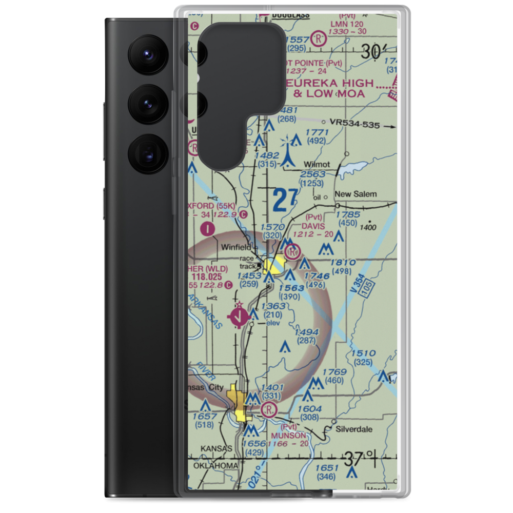 Davis Field (2KS4) VFR Sectional Samsung Case Samsung Galaxy S22 Ultra model shown
