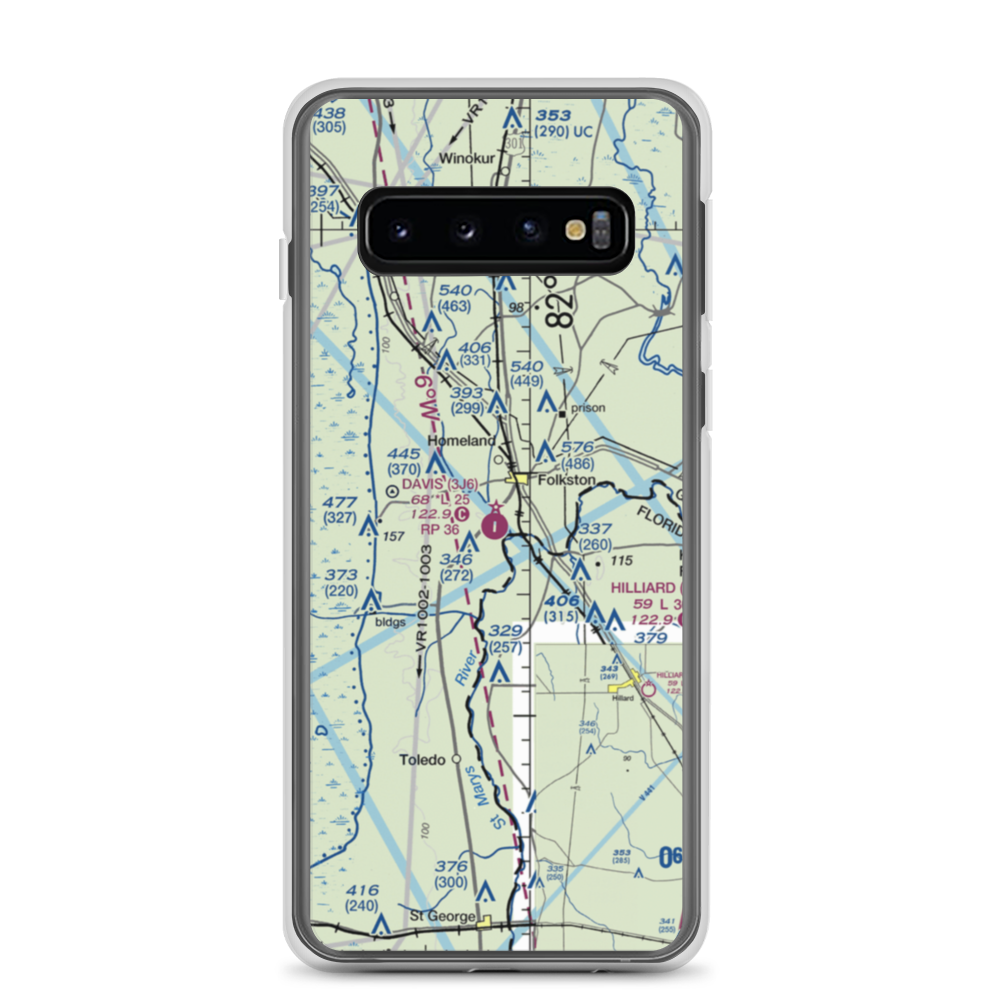 Davis Field (3J6) VFR Sectional Samsung Case Samsung Galaxy S10 model shown
