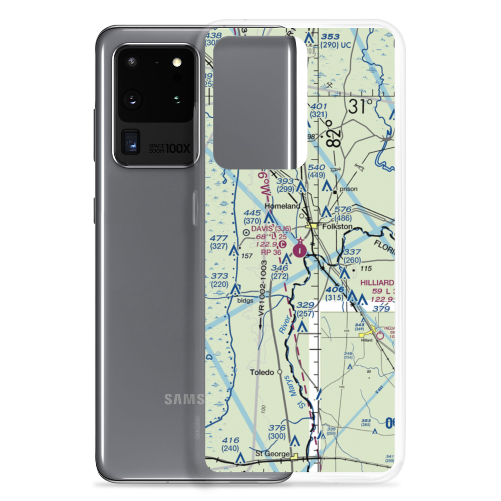Davis Field (3J6) VFR Sectional Samsung Case Samsung Galaxy S20 Ultra model shown
