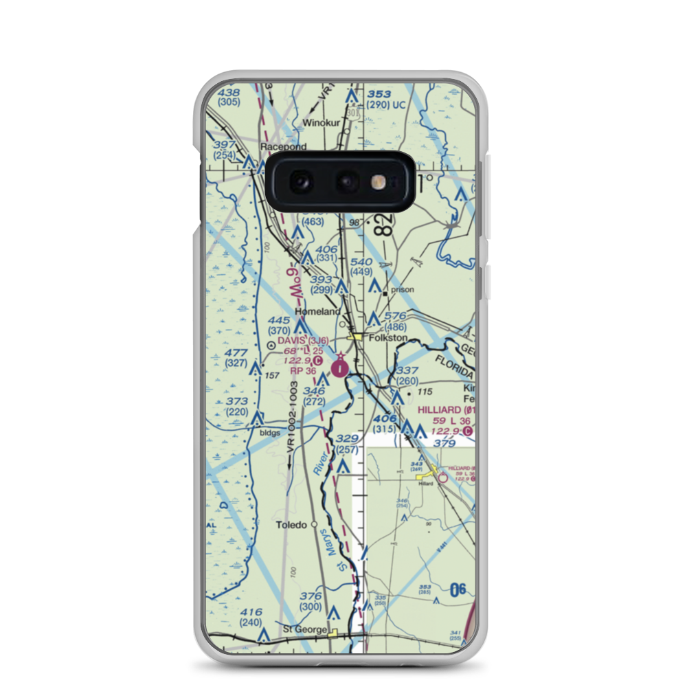 Davis Field (3J6) VFR Sectional Samsung Case Samsung Galaxy S10e model shown