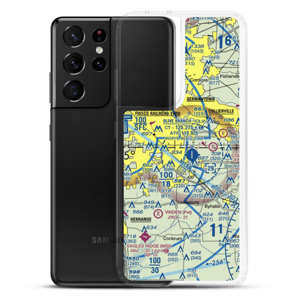 Davis Field (MS62) VFR Sectional Samsung Case Samsung Galaxy S21 Ultra model shown
