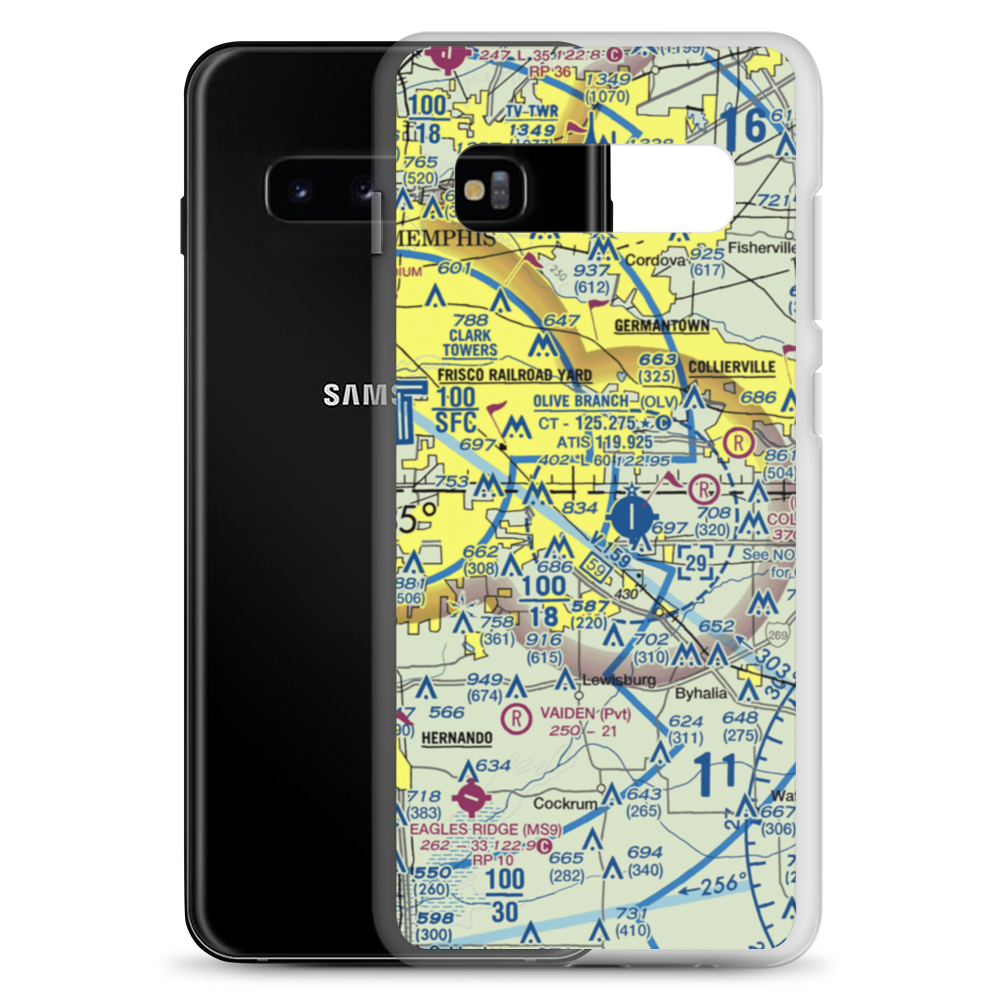 Davis Field (MS62) VFR Sectional Samsung Case Samsung Galaxy S10+ model shown