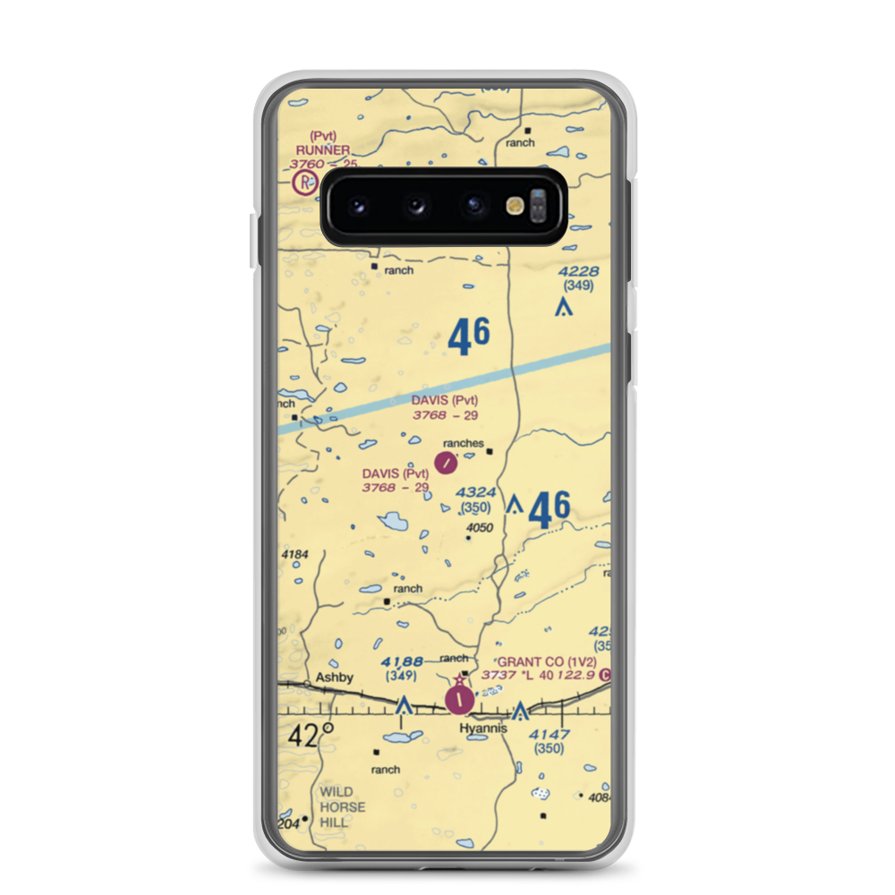 Davis Ranch Airport (9NE3) VFR Sectional Samsung Case Samsung Galaxy S10 model shown
