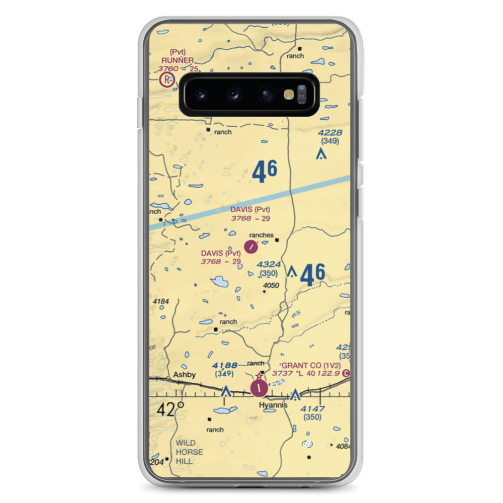 Davis Ranch Airport (9NE3) VFR Sectional Samsung Case Samsung Galaxy S10+ model shown