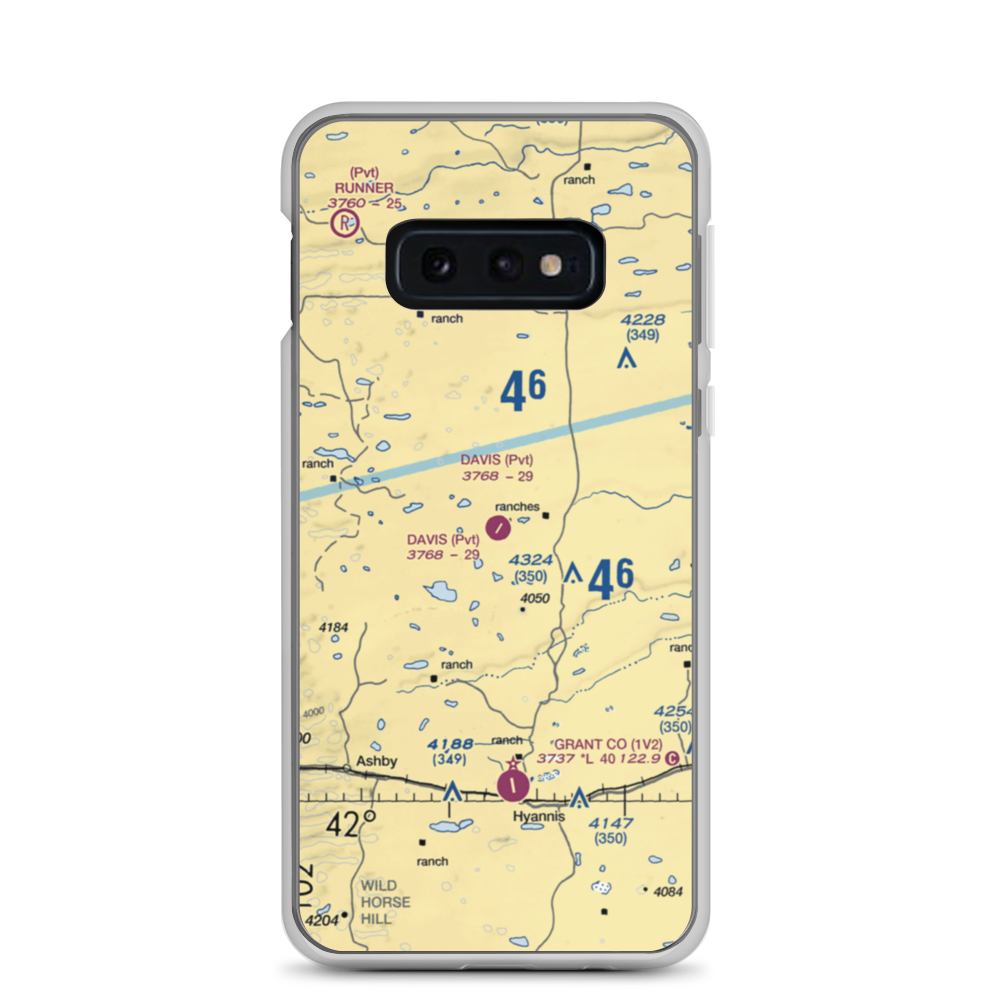 Davis Ranch Airport (9NE3) VFR Sectional Samsung Case Samsung Galaxy S10e model shown