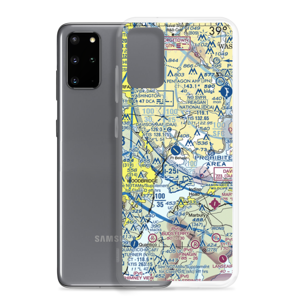 Davison Army Air Field (DAA) VFR Sectional Samsung Case Samsung Galaxy S20 Plus model shown