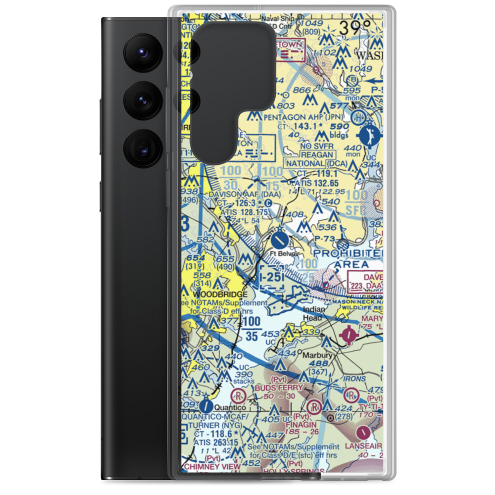 Davison Army Air Field (DAA) VFR Sectional Samsung Case Samsung Galaxy S22 Ultra model shown