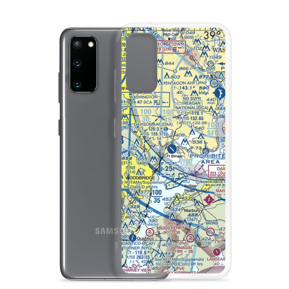 Davison Army Air Field (DAA) VFR Sectional Samsung Case Samsung Galaxy S20 model shown