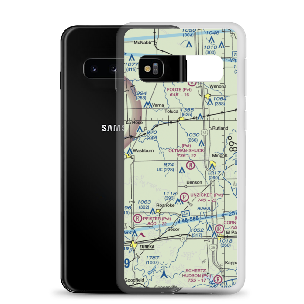 Davison Restricted Landing Area (US-0090) VFR Sectional Samsung Case Samsung Galaxy S10 model shown