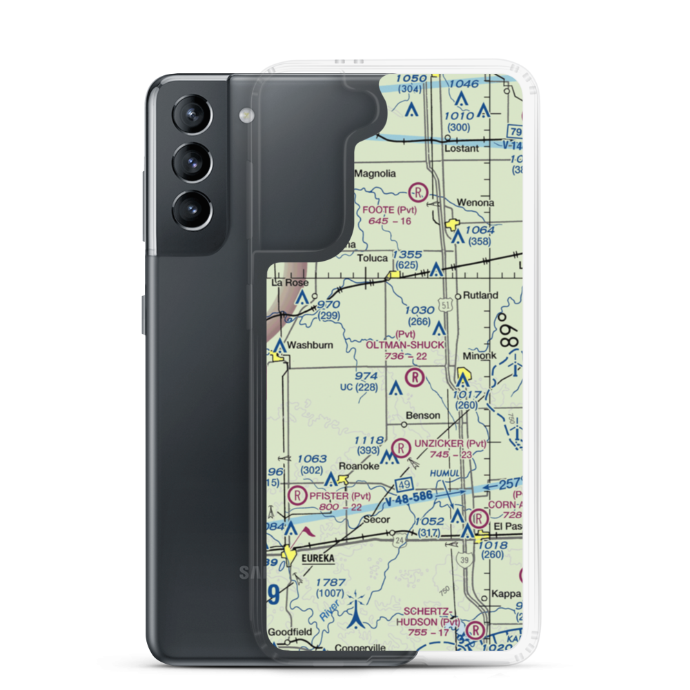 Davison Restricted Landing Area (US-0090) VFR Sectional Samsung Case Samsung Galaxy S21 model shown