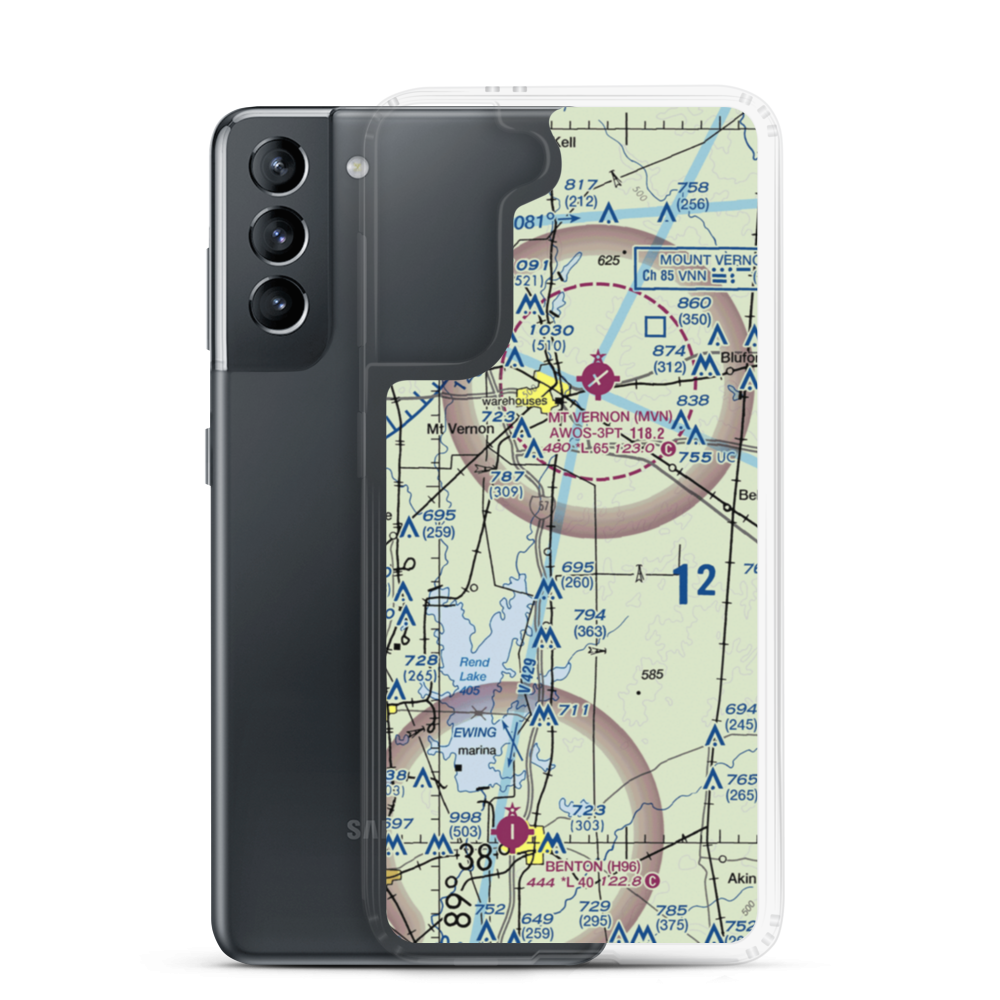 Davy Jones /Private/ Airport (3IS6) VFR Sectional Samsung Case Samsung Galaxy S21 model shown