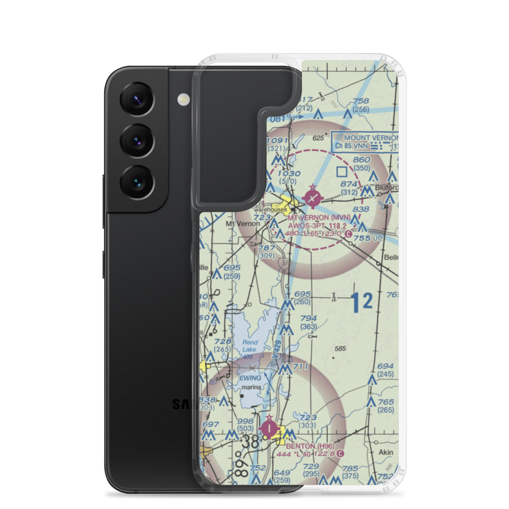 Davy Jones /Private/ Airport (3IS6) VFR Sectional Samsung Case Samsung Galaxy S22 model shown