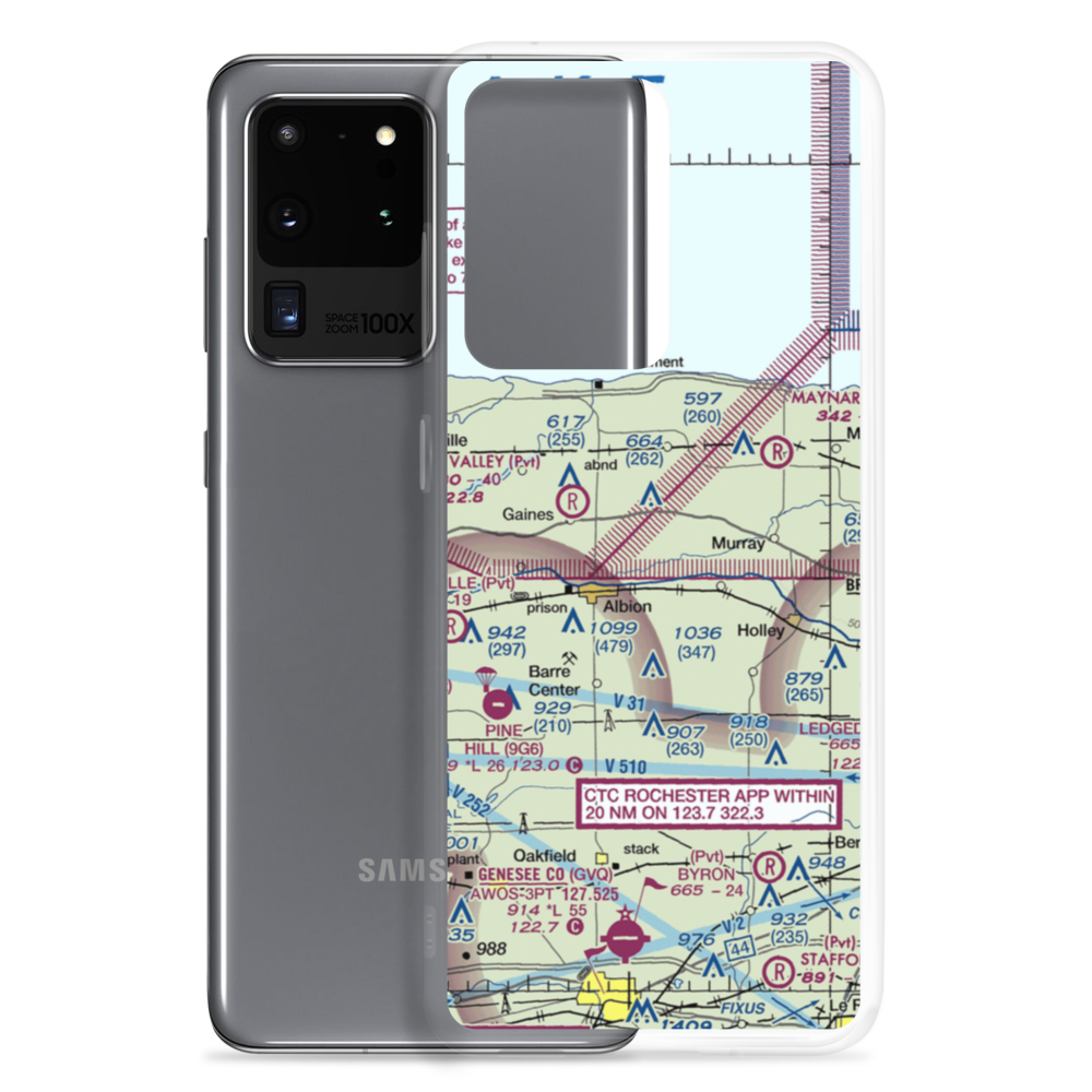 Dawn Patrol Aviation Airport (NK31) VFR Sectional Samsung Case Samsung Galaxy S20 Ultra model shown