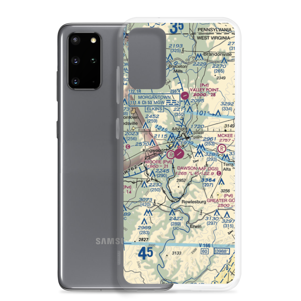 Dawson Army Air Field (3G5) VFR Sectional Samsung Case Samsung Galaxy S20 Plus model shown