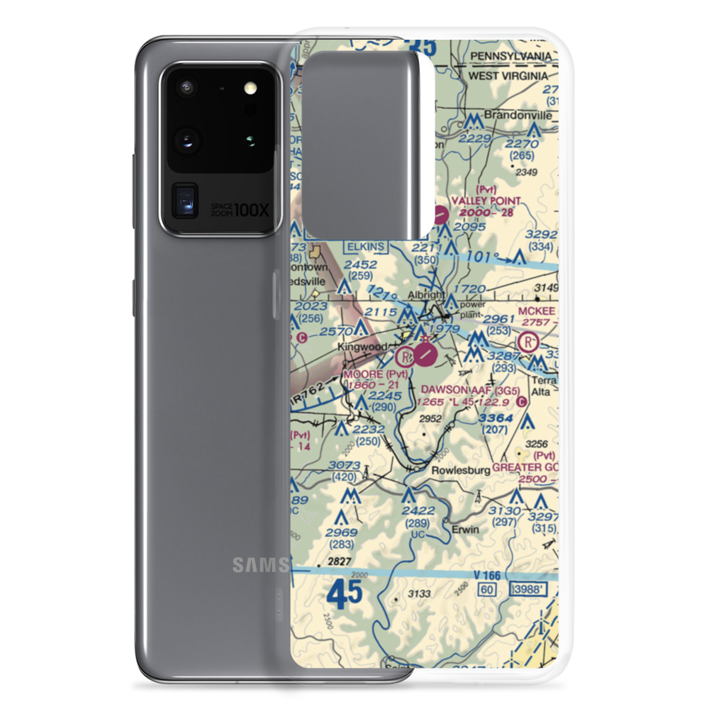 Dawson Army Air Field (3G5) VFR Sectional Samsung Case Samsung Galaxy S20 Ultra model shown