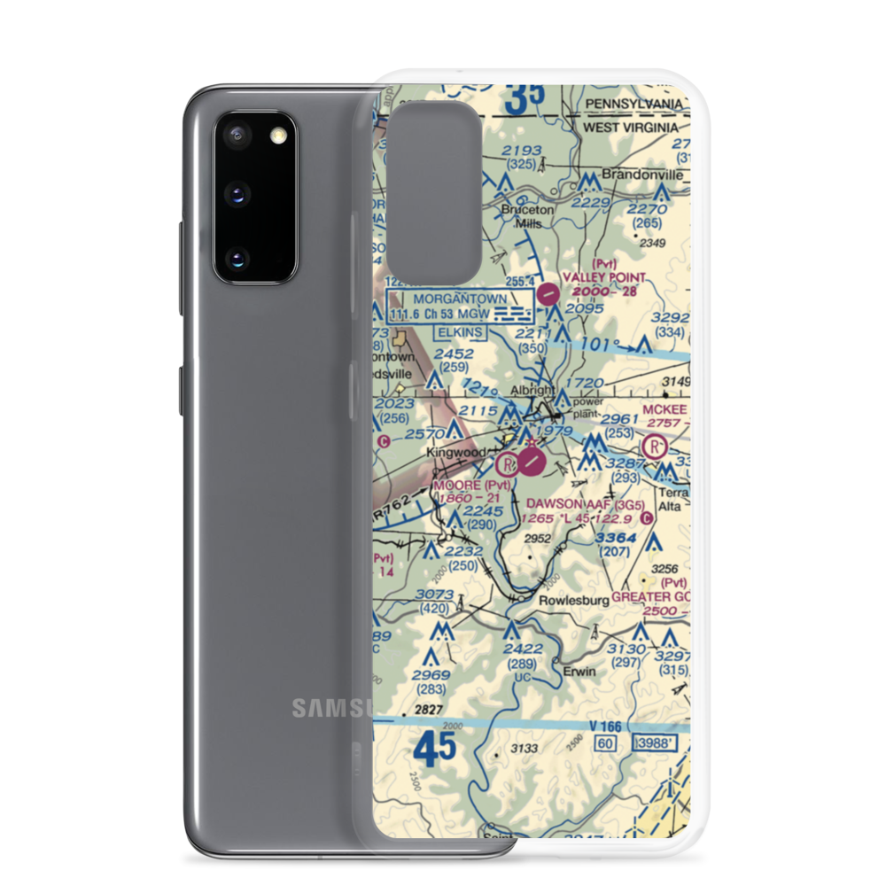 Dawson Army Air Field (3G5) VFR Sectional Samsung Case Samsung Galaxy S20 model shown