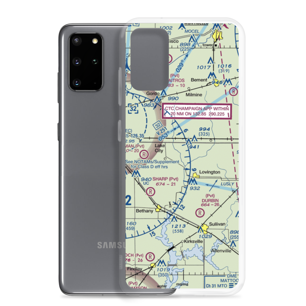 Dawson Farms Airport (0IS4) VFR Sectional Samsung Case Samsung Galaxy S20 Plus model shown